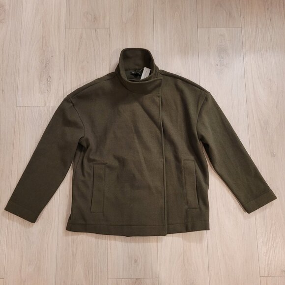 NWT BANANA REPUBLIC | Melton Moto Jacket Coat | Sz. M - Picture 4 of 8